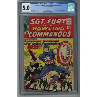 Sgt. Fury and His Howling Commandos #13 CGC 5.0 (OW-W) *2080179001*