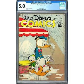 Walt Disney's Comics and Stories #91 CGC 5.0 (OW) *2086118016*