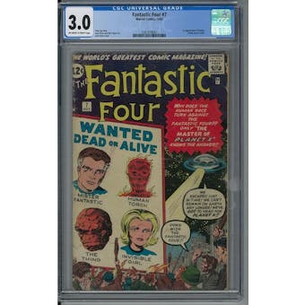 Fantastic Four #7 CGC 3.0 (OW-W) *2087518001*