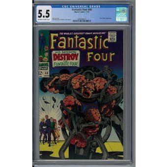 Fantastic Four #68 CGC 5.5 (OW-W) *2088366016*