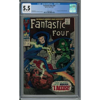 Fantastic Four #65 CGC 5.5 (OW-W) *2088507008*