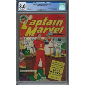 Captain Marvel Adventures #25 CGC 3.0 (OW) *2088807009*