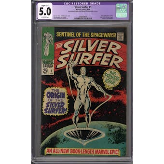 Silver Surfer #1 CGC 5.0 Slight (C-1) Restoration (OW) *2088939008*