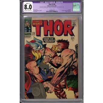 Thor #126 CGC 8.0 Slight (C-1) Restoration (OW-W) *2088939014*