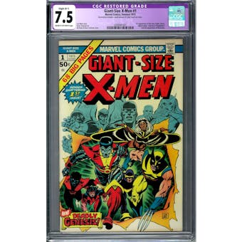 Giant-Size X-Men #1 CGC 7.5 Slight (B-1) Restoration (C-OW) *2088941001*