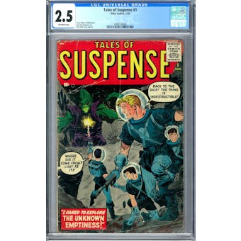 Tales of Suspense #1 CGC 2.5 (OW) *2089158006*