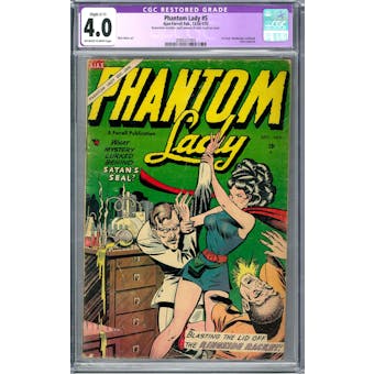 Phantom Lady #5 CGC 4.0 Restored (OW-W) *2089321003*