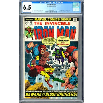 Iron Man #55 CGC 6.5 (C-OW) *2089332005*