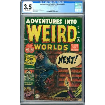 Adventures Into Weird Worlds #10 CGC 3.5 (OW) *2089334002*