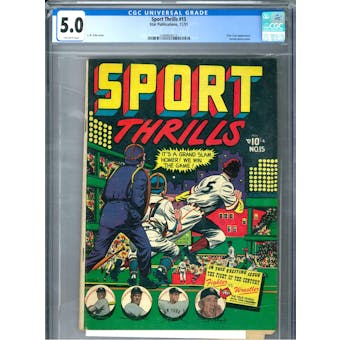 Sports Thrills #15 CGC 5.0 (OW) *2089803012*