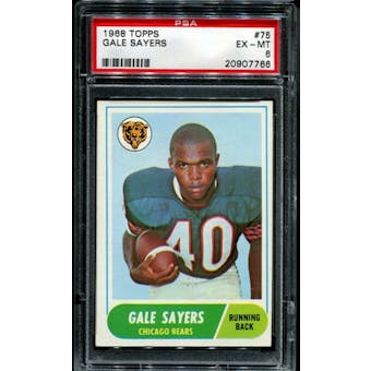 1968 Topps Football #75 Gale Sayers PSA 6 (EX-MT) *7766