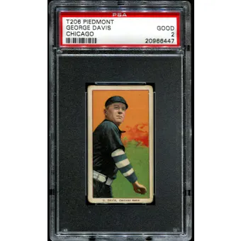 1909-11 T206 Piedmont George Davis (Chicago) PSA 2 (GOOD) *6447