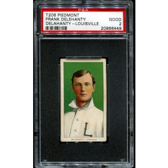 1909-11 T206 Piedmont Frank Delehanty (Delahanty - Louisville) PSA 2 (GOOD) *6449