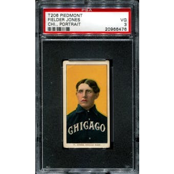 1909-11 T206 Piedmont Fielder Jones (Chicago - Portrait) PSA 3 (VG) *6476