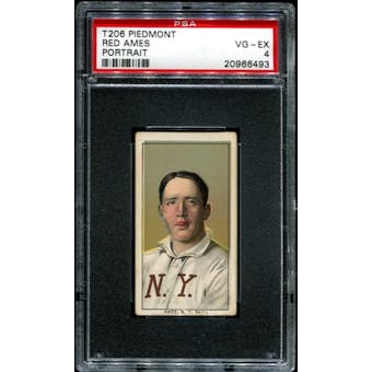 1909-11 T206 Piedmont Red Ames (Portrait)  PSA 4 (VG-EX) *6493