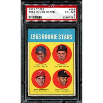 1963 Topps Baseball #553 Willie Stargell Rookie PSA 6 (EX-MT) *1755