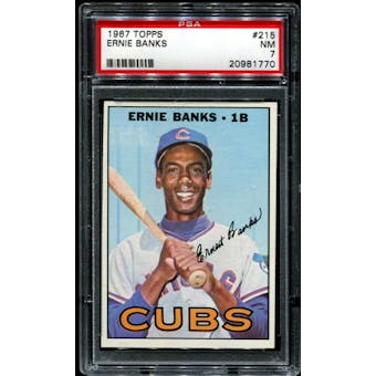 1967 Topps Baseball #215 Ernie Banks PSA 7 (NM) *1770