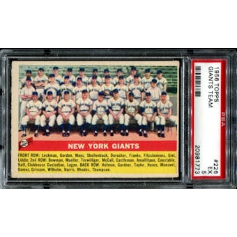 1956 Topps Baseball #226 New York Giants Team PSA 5 (EX) *1773