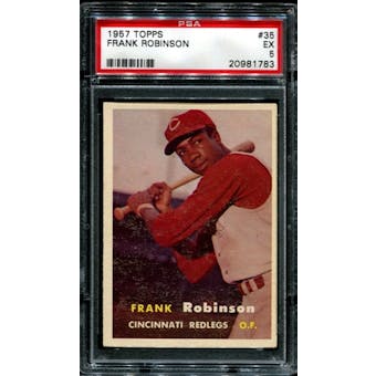 1957 Topps Baseball #35 Frank Robinson Rookie PSA 5 (EX) *1783