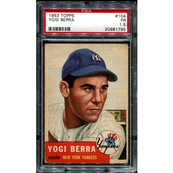 1953 Topps Baseball #104 Yogi Berra PSA 1.5 (FR) *1795
