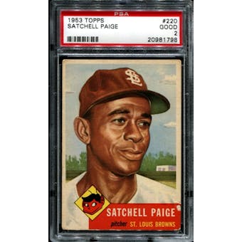 1953 Topps Baseball #220 Satchell Paige PSA 2 (GOOD) *1798