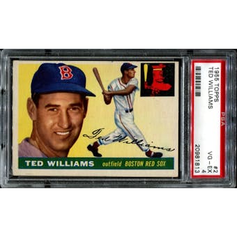 1955 Topps Baseball #2 Ted Williams PSA 4 (VG-EX) *1813