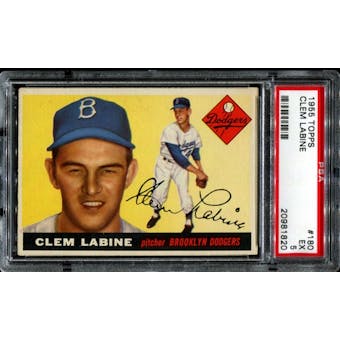 1955 Topps Baseball #180 Clem Labine PSA 5 (EX) *1820