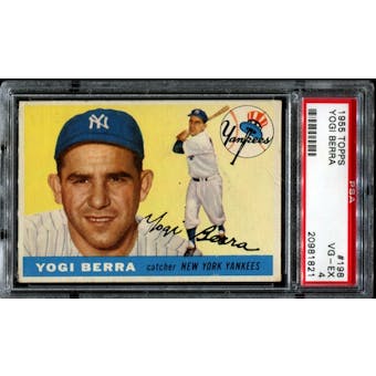 1955 Topps Baseball #198 Yogi Berra PSA 4 (VG-EX) *1821
