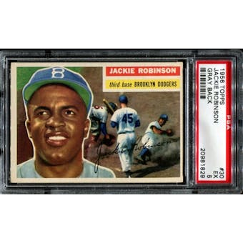1956 Topps Baseball #30 Jackie Robinson PSA 5 (EX) *1829