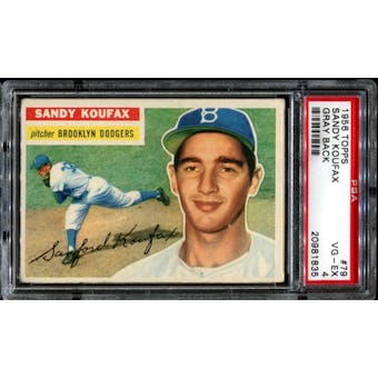 1956 Topps Baseball #79 Sandy Koufax PSA 4 (VG-EX) *1835