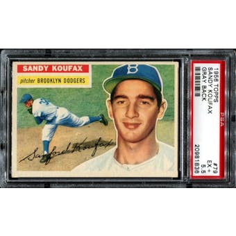 1956 Topps Baseball #79 Sandy Koufax PSA 5.5 (EX+) *1836