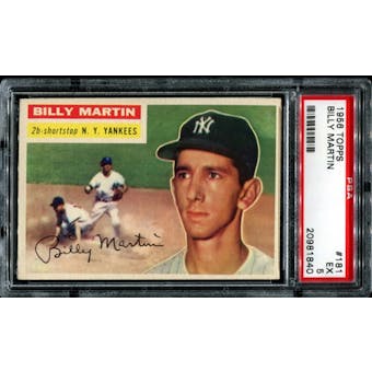 1954 Topps Baseball #181 Billy Martin PSA 5 (EX) *1840