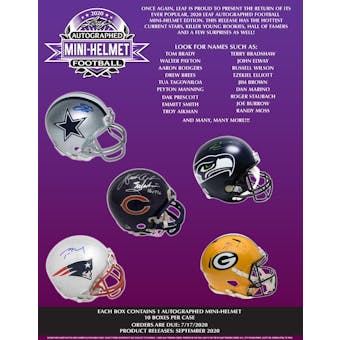 2020 Leaf Autographed Mini-Helmet Football Hobby Box