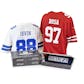 2020 Hit Parade Autographed OFFICIALLY LICENSED Football Jersey Hobby Box - Series 1 - Mahomes & Rodgers!