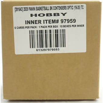 2019/20 Panini Contenders Optic Basketball Hobby 10-Box Case