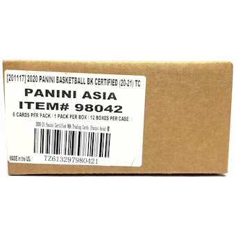 2020/21 Panini Certified Asia Tmall Edition Basketball 12-Box Case