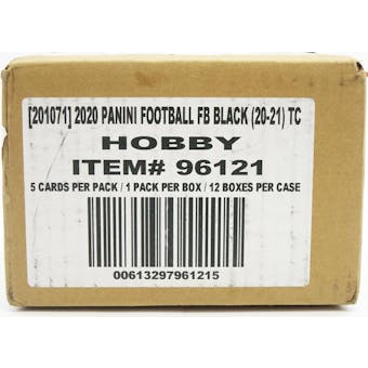 2020 Panini Black Football Hobby 12-Box Case