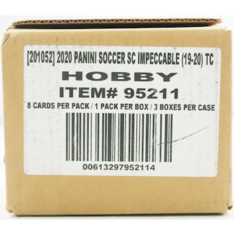 2019/20 Panini Impeccable Soccer Hobby 3-Box Case