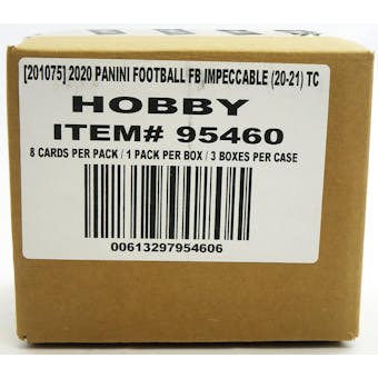 2020 Panini Impeccable Football Hobby 3-Box Case