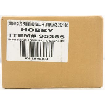 2020 Panini Luminance Football Hobby 12-Box Case