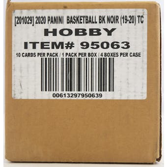 2019/20 Panini Noir Basketball Hobby 4-Box Case