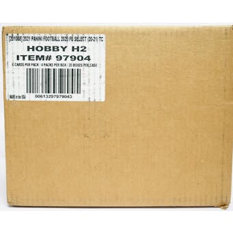 2020 Panini Select Football Hobby Hybrid H2 20-Box Case