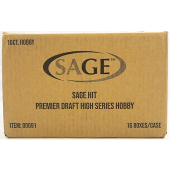 2020 Sage Hit Premier Draft High Series Football Hobby 16-Box Case