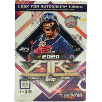 2020 Topps Fire Baseball 7-Pack Blaster Box