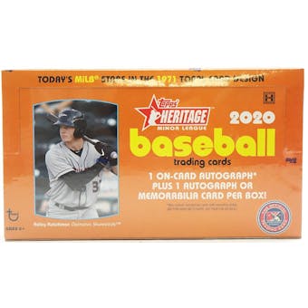2020 Topps Heritage Minor League Baseball Hobby Box