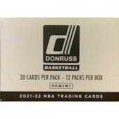 2021/22 Panini Donruss Basketball Jumbo Value 12-Pack Box (Green and Yellow Parallels)