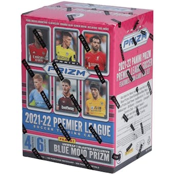 2021/22 Panini Prizm Premier League EPL Soccer 6-Pack Blaster 20-Box Case (Blue Prizms!) (Fanatics)