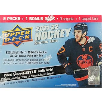 2021/22 Upper Deck Series 1 Hockey 10-Pack Mega Box (1994/95 Rookie Die-Cut Bonus Pack!)
