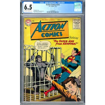Action Comics #218 CGC 6.5 (OW-W) *2100500001*