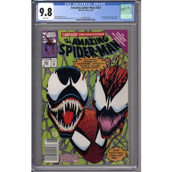 Amazing Spider-Man #363 CGC 9.8 (W) Newsstand *2100501009*